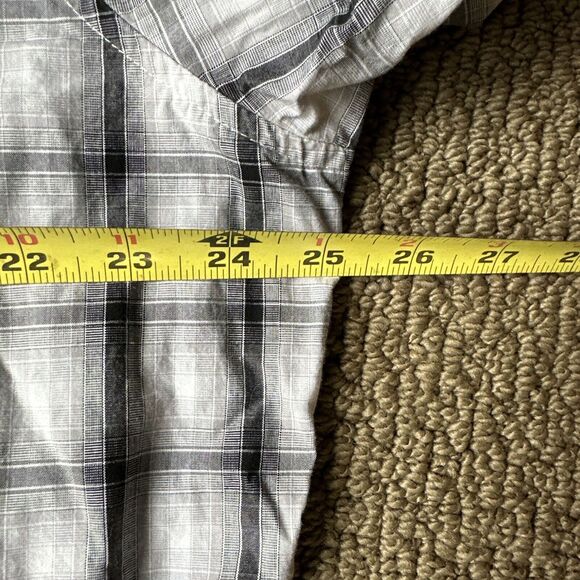 Vintage Wrangler Western Shirt Men’s Pearl Snap XL Black White Gray Plaid Rodeo - Picture 3 of 8